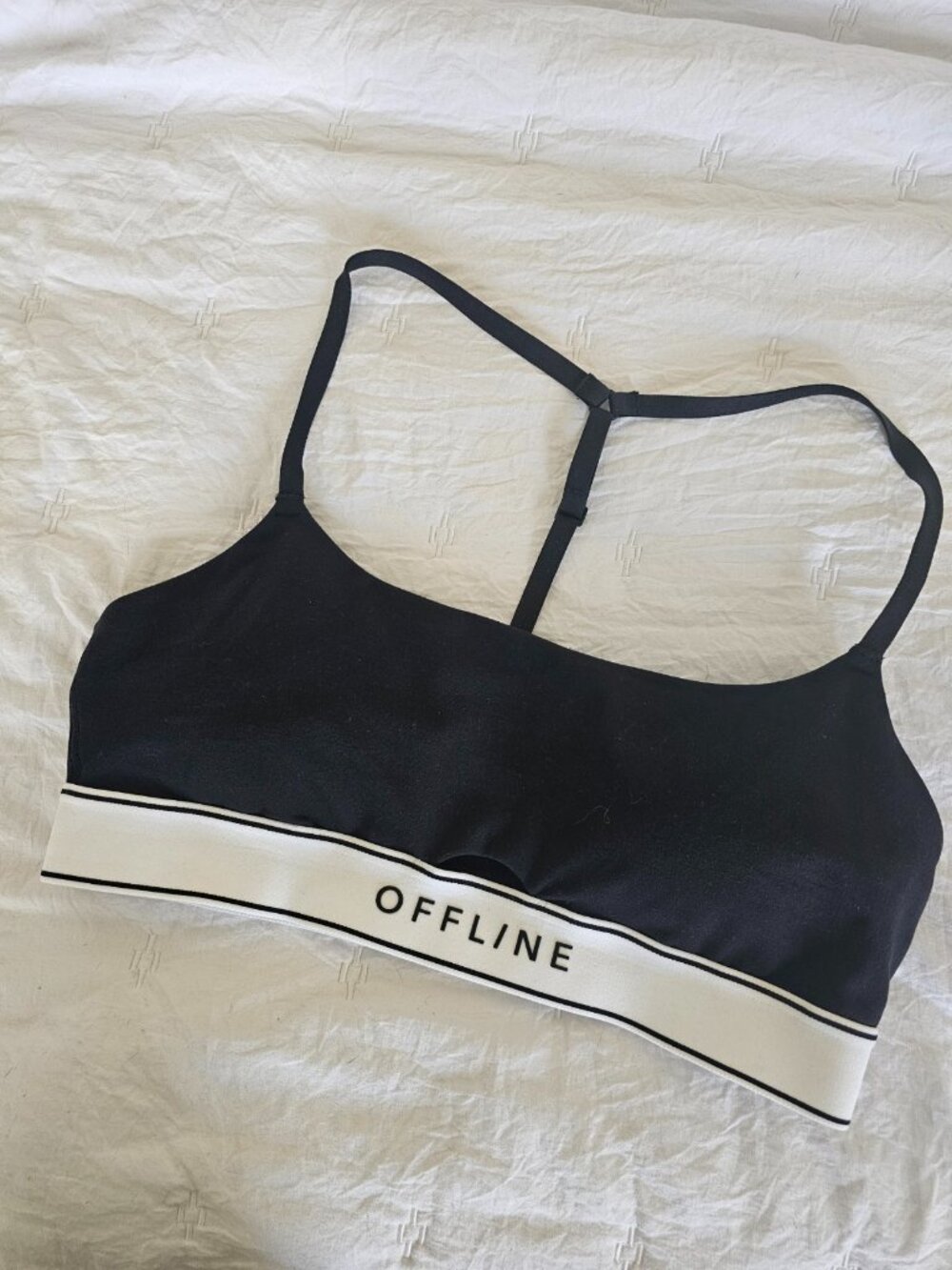Offline by Aerie Logo Elastic Sports Bra